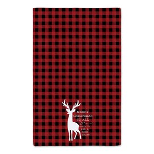 Kitchen Towels Farmhouse Buffalo Plaid Hand Towels Holly Jolly