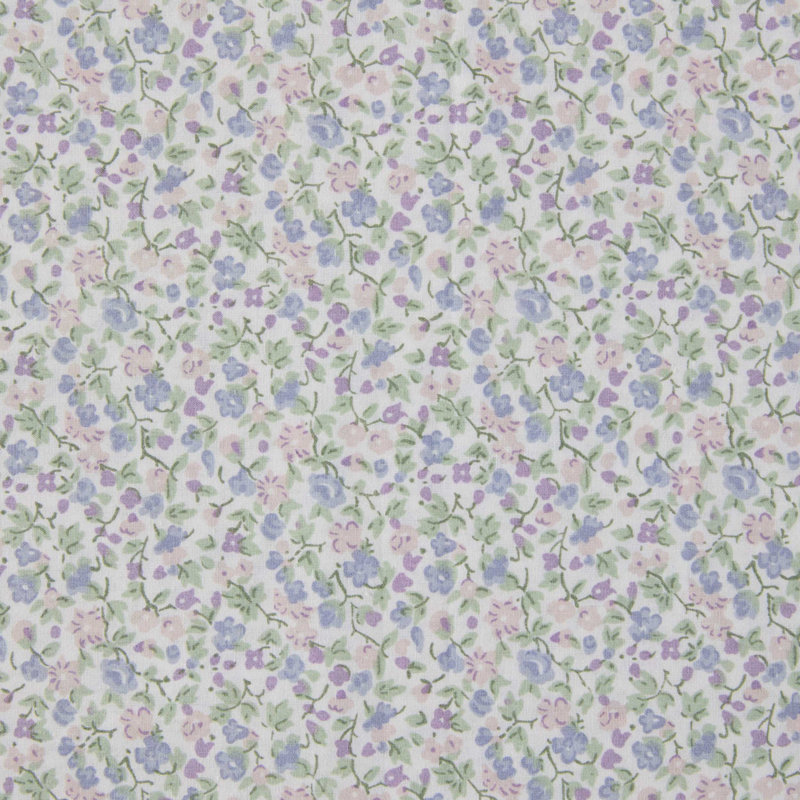 Laura Ashley Printed Cotton Percale Pillowcase Set, Emogene Purple, King Pillowcase Set