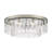 Ciara 9-Light Semi Flush Light in Peruvian Silver with Hammered Water Glass