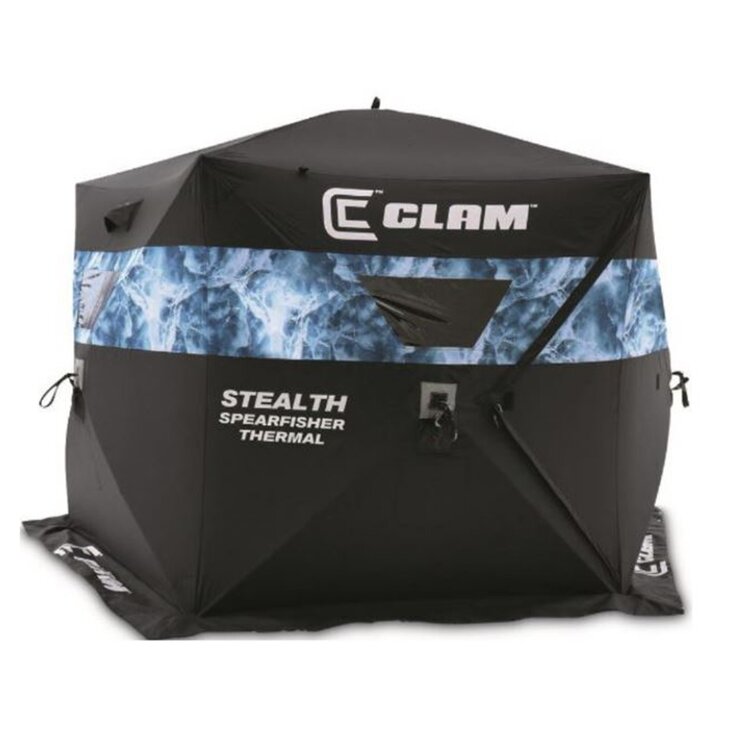 Clam 10947 Stealth Spearfisher Thermal 9 Foot Pop Up Ice Fishing