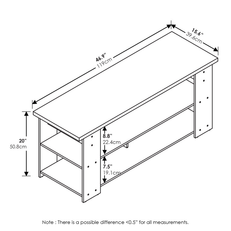 Božo TV Stand for TVs up to 50", Espresso/Black