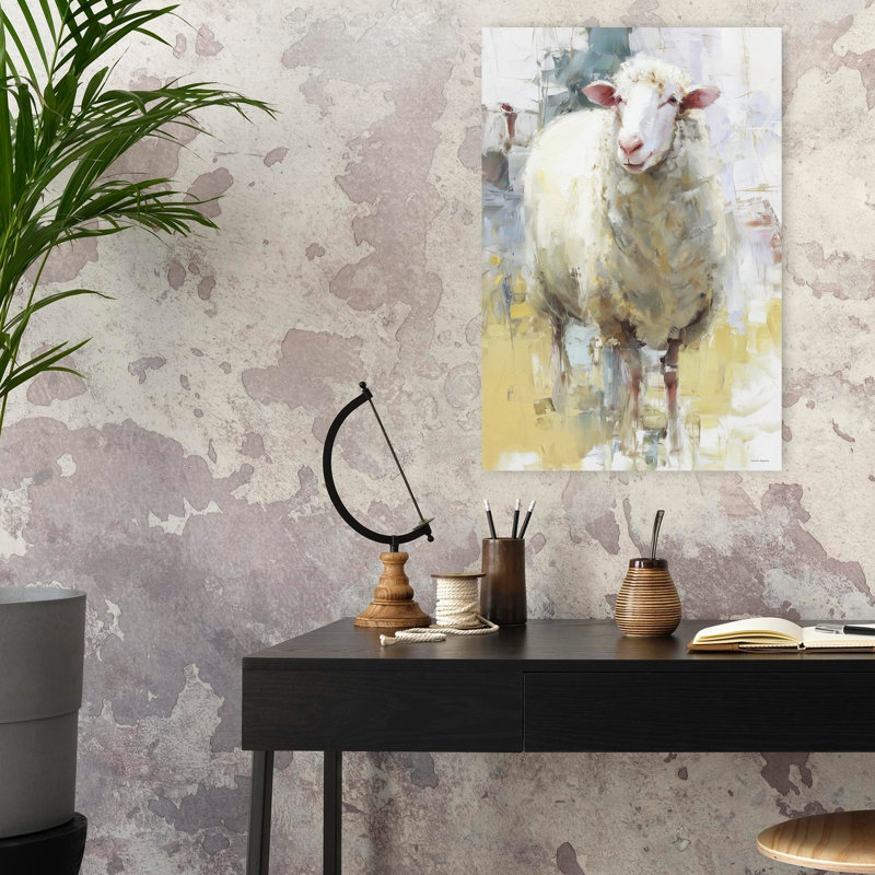 Laine douce, paysage abstrait contemporain, art mural, H 24 po x l 16 po