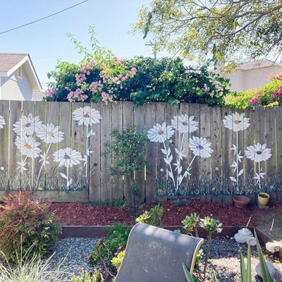 Large Flower Stencils Painting On Wood Reusable Floral Wall Sten...