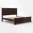 Paneled Wood Platform Bed – Slat Support, Queen/King Size-340386102-340386100