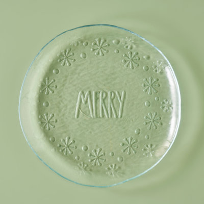 Assiette de service en verre Merry