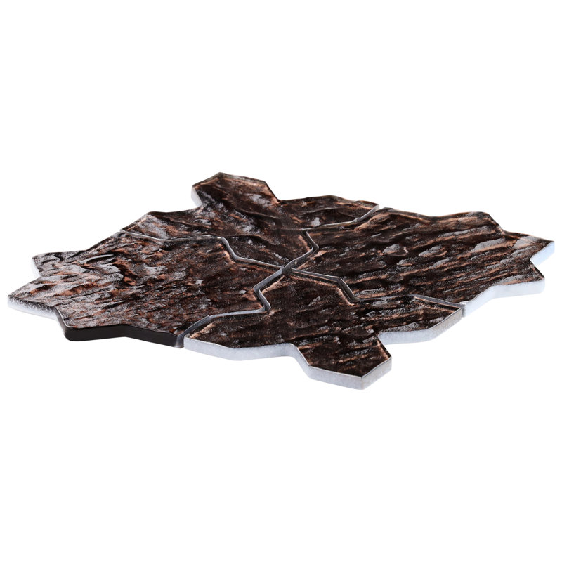 Destin 8,34 po X 8,34 po Carrelage mural mosaïque en verre poli étoile (0,48 pieds carrés / pièce), Bronze