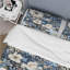 Ensemble de housse de couette à motif floral bleu rustique-1567142564