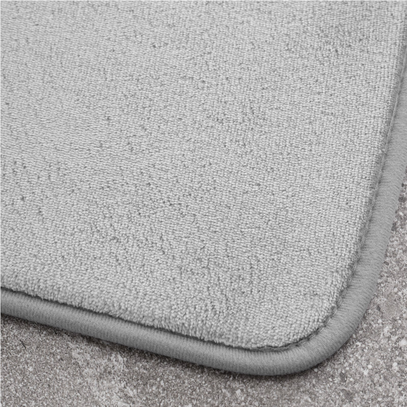 Anti-Bacterial Memory Foam Shower Mat, Silver