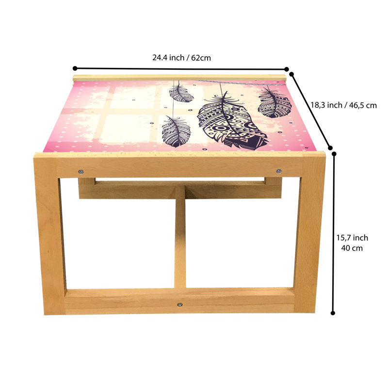 Jaihao Sled Coffee Table, 40cm H x 46.5cm W x 62cm D