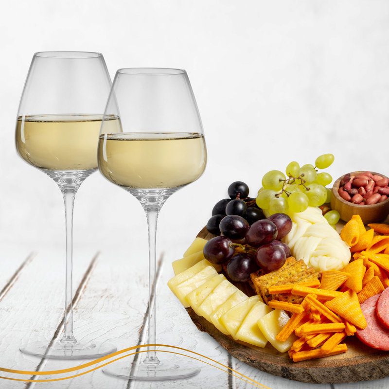 21 oz Ensemble de verres à vin en cristal blanc, 2