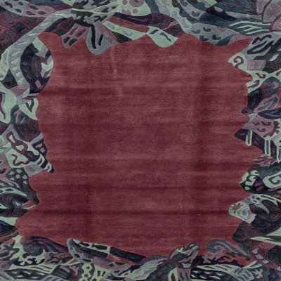 Tapis abstrait moderne 1960