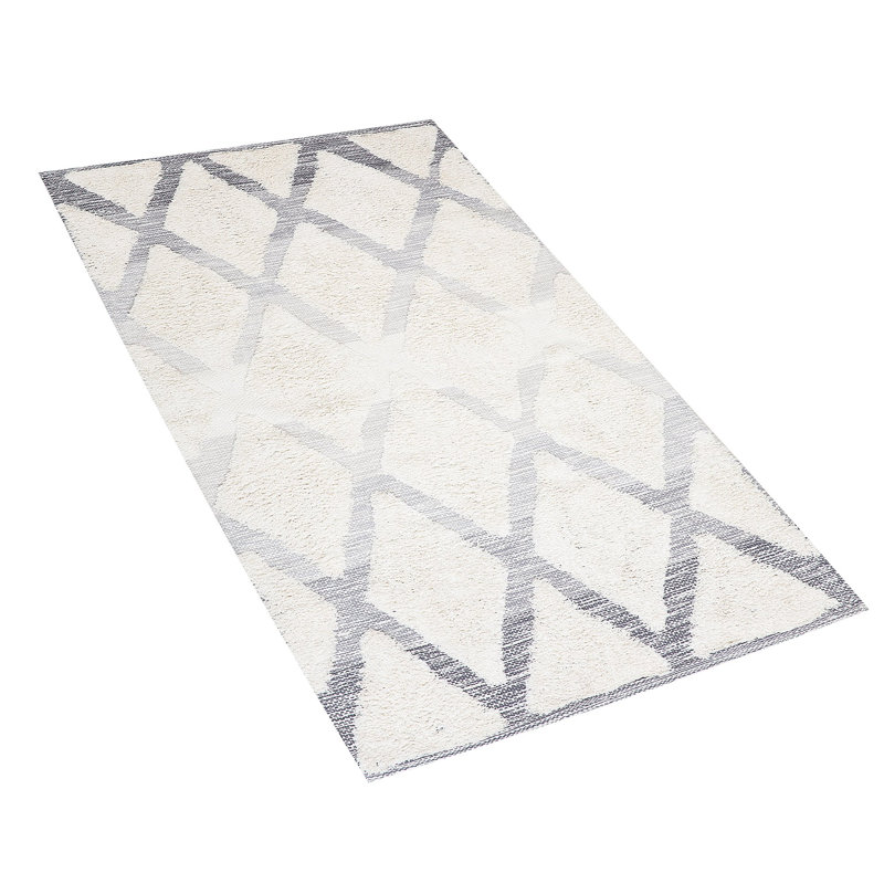 Cardello Geometric Cotton Hand Woven Area Rug, Rectangle 140 x 200cm