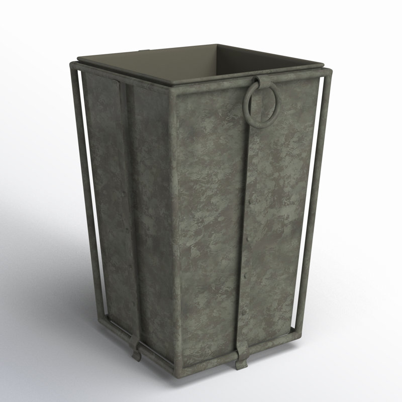 Boîte à fleurs en fer Marletta, Gris antique, H 26 po x l 19 po x P 17 po