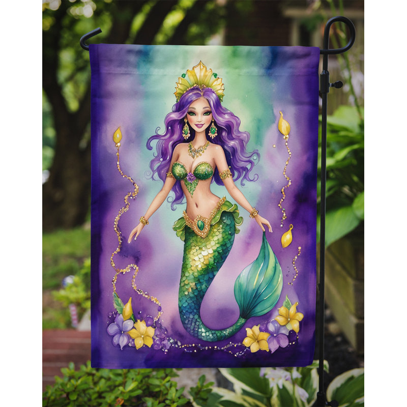 Double Sided 15.5'' H x 11.25'' W Polyester Mardi Gras Garden Flag