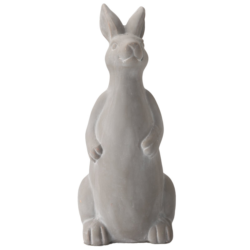 Figurine de lapin assis terre cuite Sipos