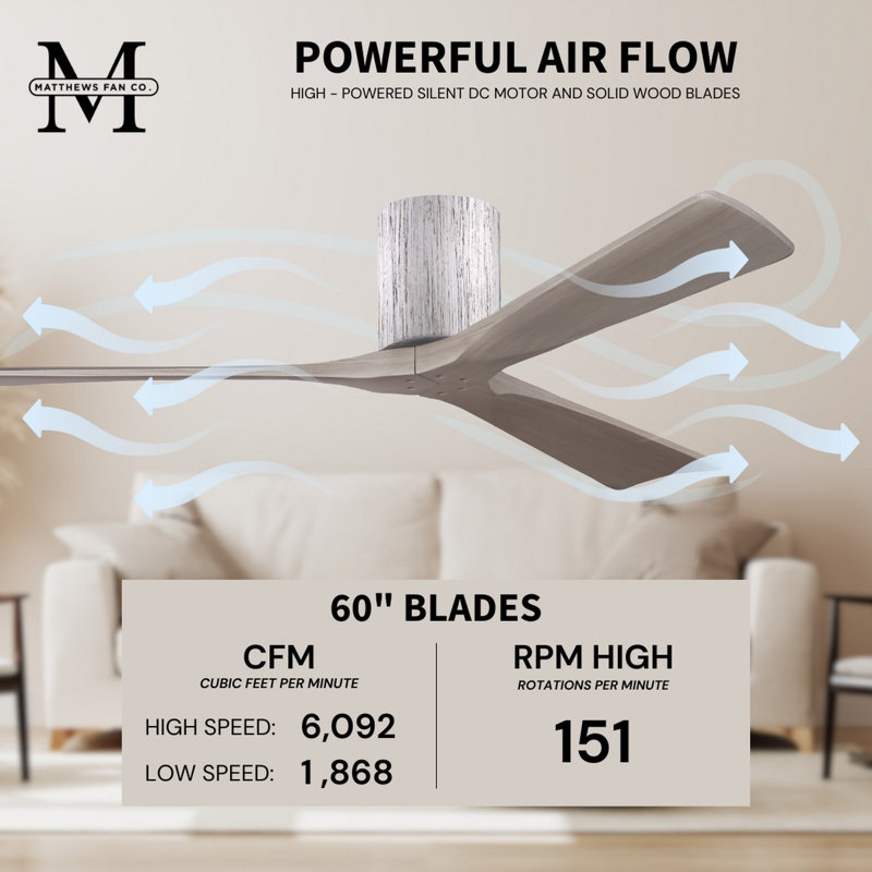 Irene Ceiling Fan, Barn Wood Tone, Gray Ash Tone, 60"