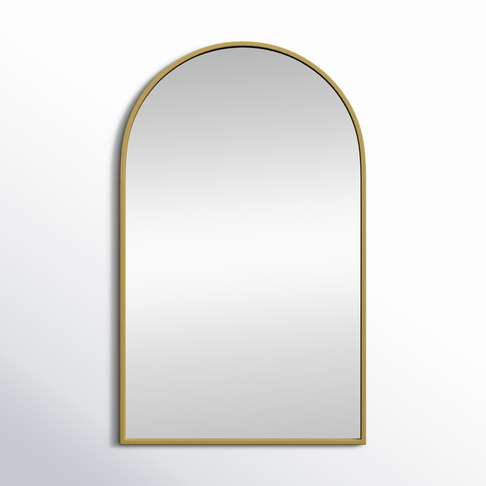 Sabine Metal Arch Wall Mirror, Brass, 36" x 22"