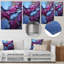 Blue And Purple Seamless Marble Volcano II - Abstract Metal Wall Art Decor-1618258233