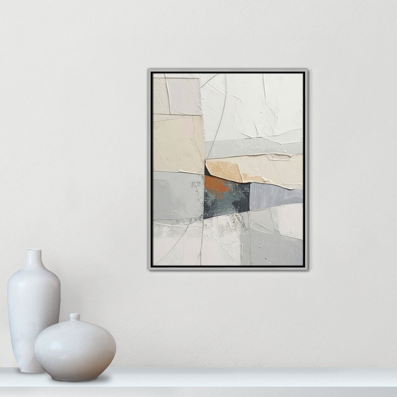 «Plastering I Print» par Alonza Saunders, Toile avec cadre, Silver Floater, 23.5'' W x 29.5'' H