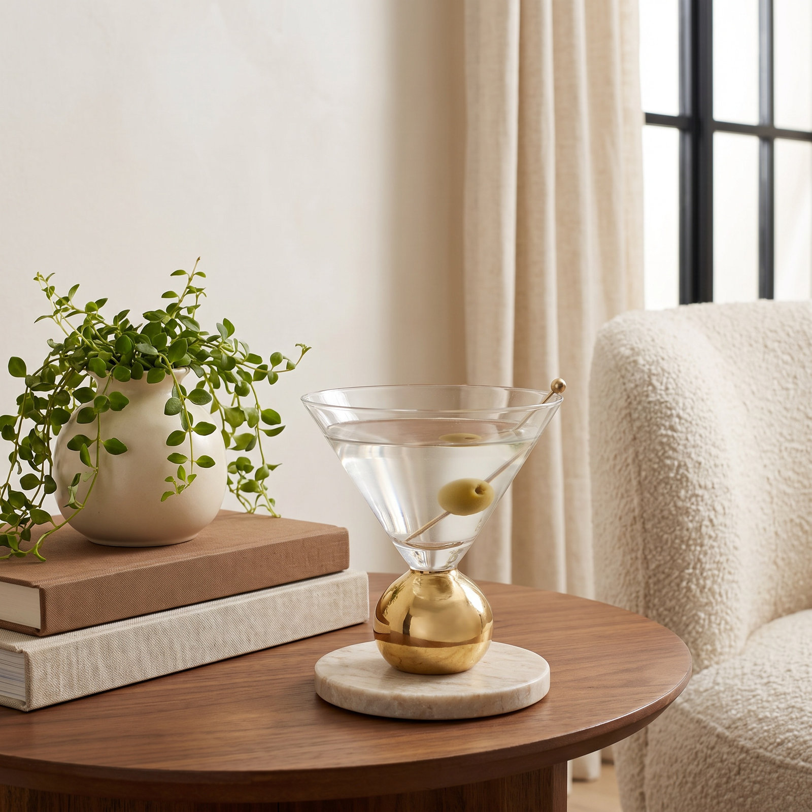 Gold Stem Martini Glass