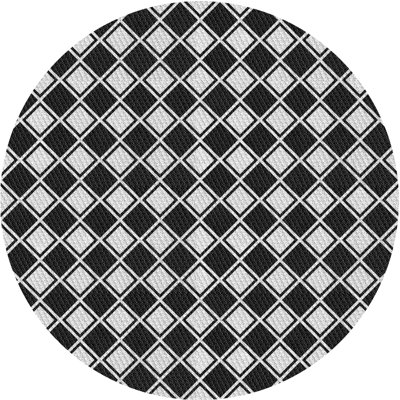 Tapis noir/gris à motifs