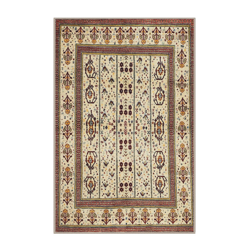 Tapis beige/brun contemporain, Rectangle 5 pi x 7 pi