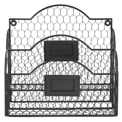 Mardella 2 Slot Wall Shelf Baskets Mail Holder
