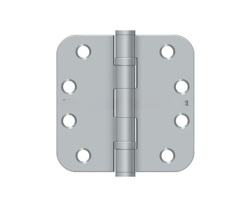 Charnière à billes Deltana S44R5HDB26D 4 po x 4 po x 5/8 po, HD, roulement à billes dans une paire de chrome brossé, Acier