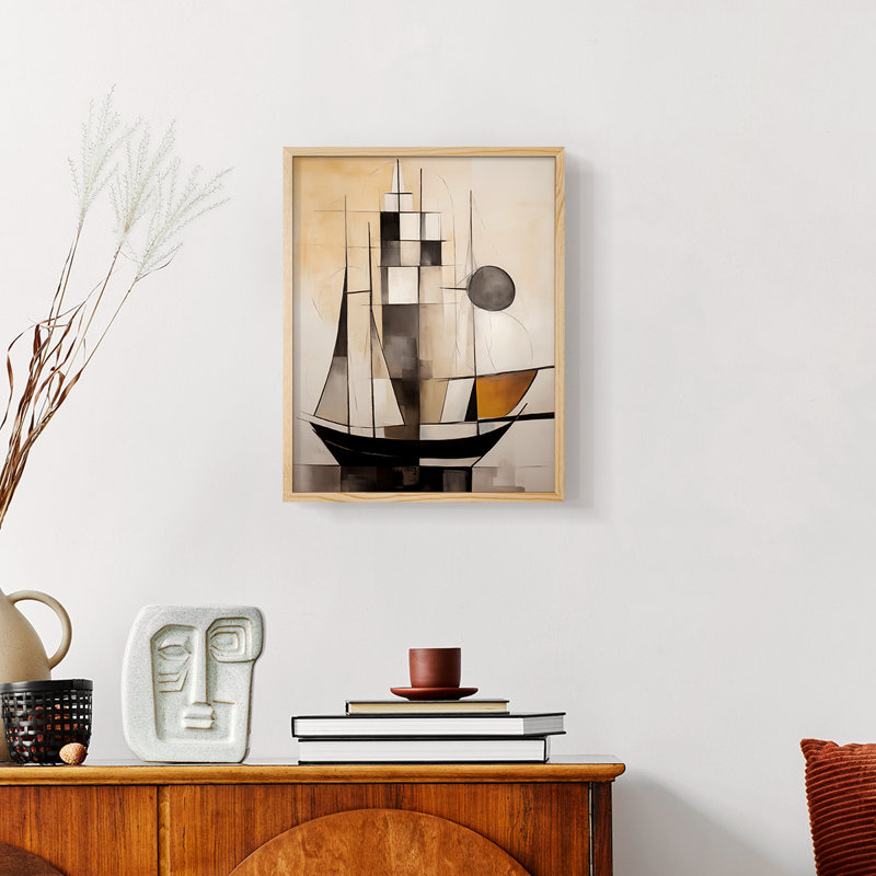 NAUTICAL Series CCCCLXXIX - Impression encadrée de qualité supérieure - Prêt à être accroché - Aucun clou requis