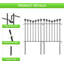 24'' H x 12.6'' W Black Metal Fence Panels Included
