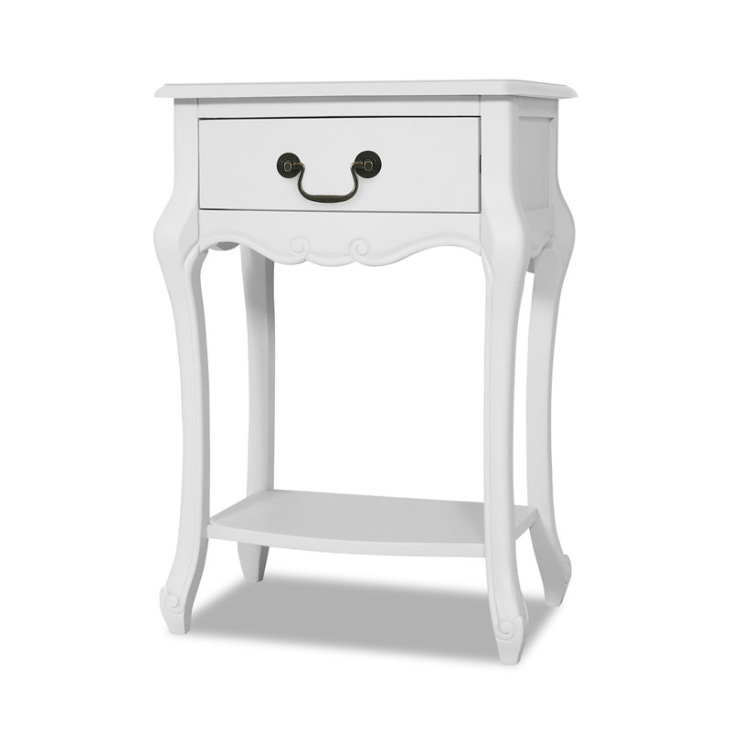 Lemaire 48cm W Bedside Table, Antique White
