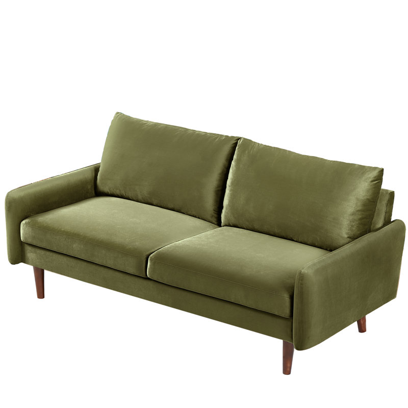 Teniqua Velvet, Olive Green, 33" H x 70" W x 32.2" D