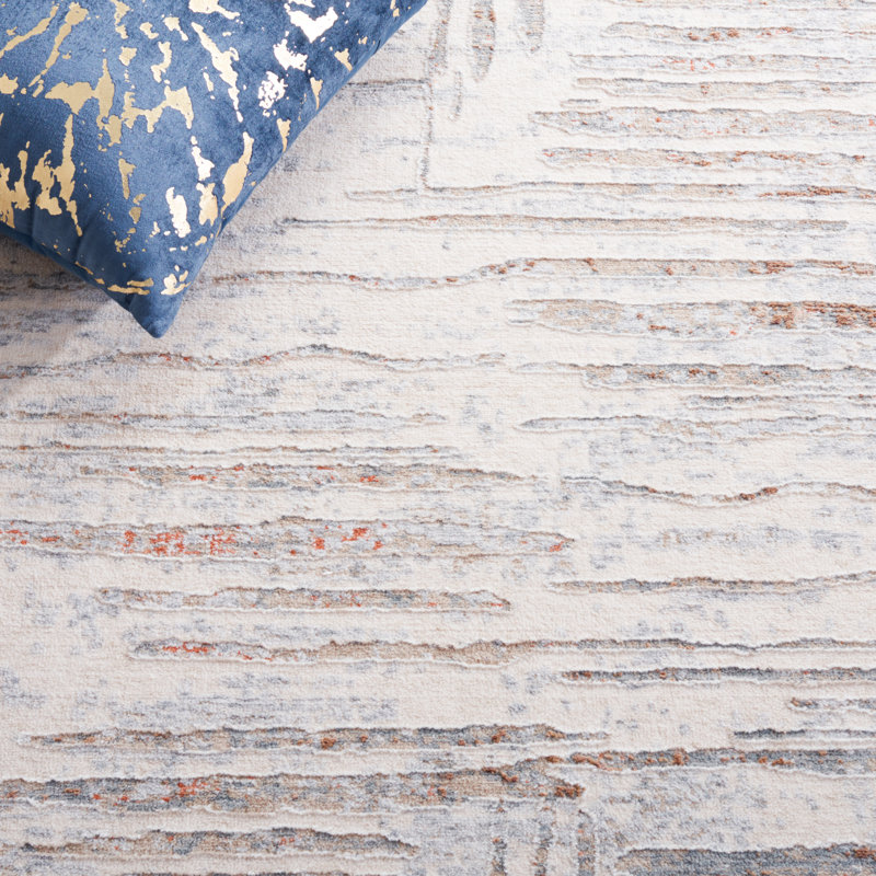 Marmara Performance Abstract Rug, Round 6'7"