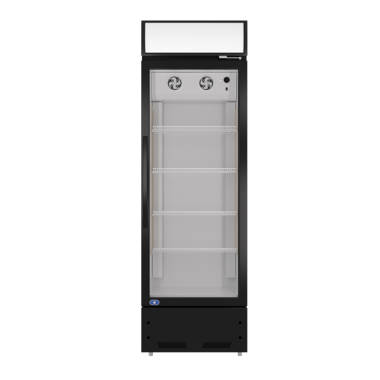 KICHKING 23.6'' Commercial Drink Refrigerator, 10.8 Cu.Ft Display Fridge with Glass Door KICHKING