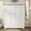 Armoire penderie 4 portes avec 2 tiroirs-2093684486
