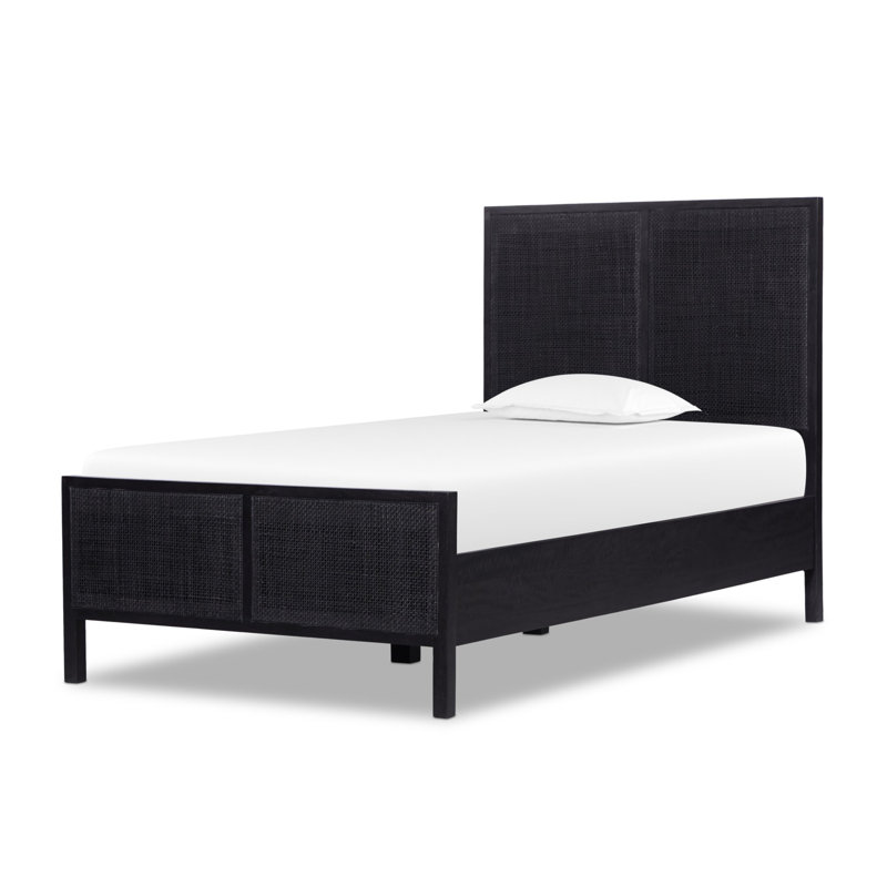 Sydney Bed, Twin, Black Wash W/ Black Cane