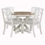 Table ronde extensible et 4 chaises rembourrées