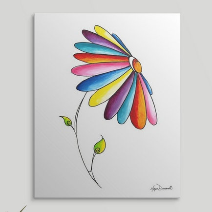 «Shavertor Simple Beauty» par Megan Duncanson - impression, Toile, H 14 po x l 11 po x P 1,25 po