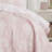 Elegant Pink Matelasse Polycotton Bedspread Set，Queen-122251509