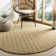 Nonatum Natural Fiber Sisal Pile Striped Rug