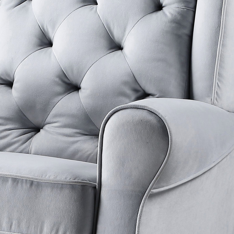 Chaise pivotante grise de style transitionnel avec fauteuil coulissant - Fauteuil fonctionnel chic et pratique