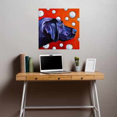 Lab And Bubbles Contemporary Dog Art