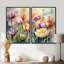 Mallette - décoration murale tulipe florale-114717300-114717301-114717299