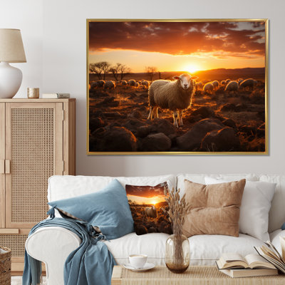 " Sheep Silhouette At Sunrise "