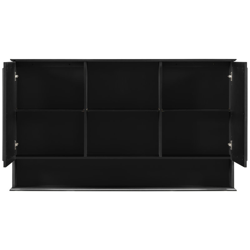 Armoire de toilette murale à miroir, Noir