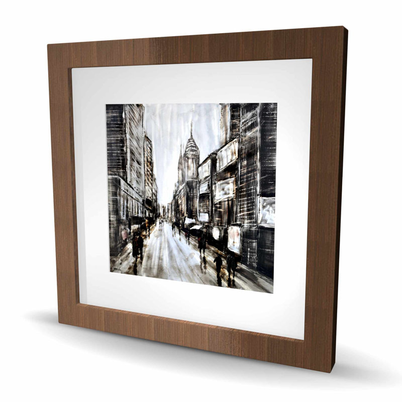 Busy Grey Street - décor de chambre à coucher avec imprimé mat