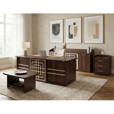 Astoria 87 Wood Office Furniture Set of 4pcs
