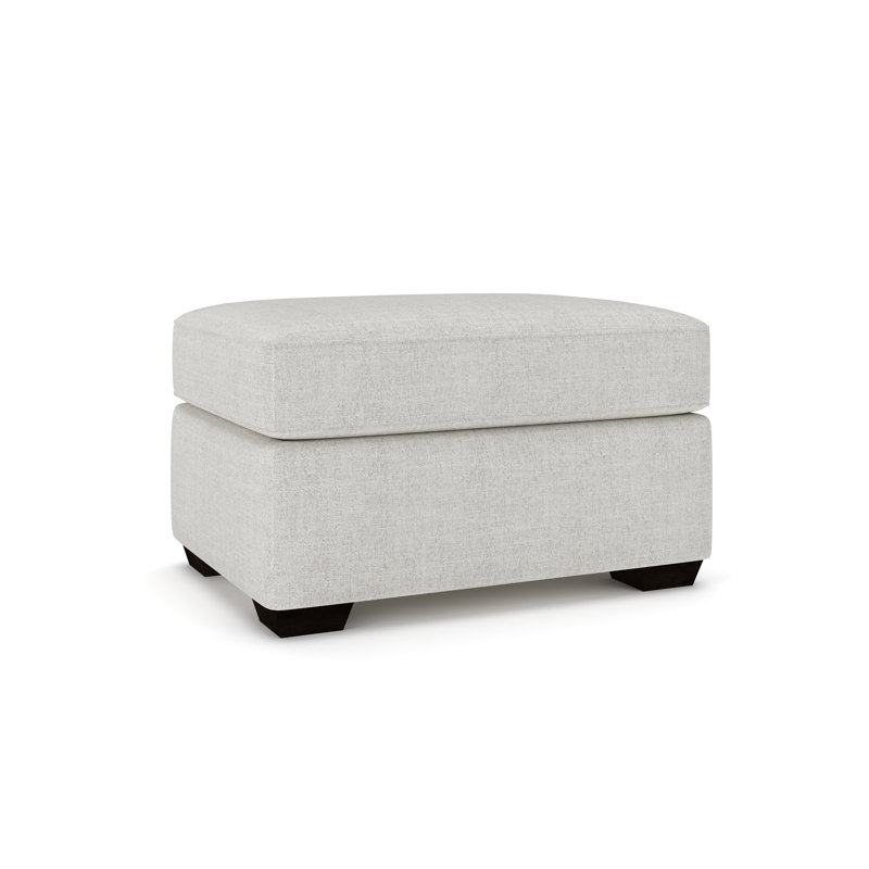 Francesca 32" Ottoman, Monique Oyster Textured Chenille