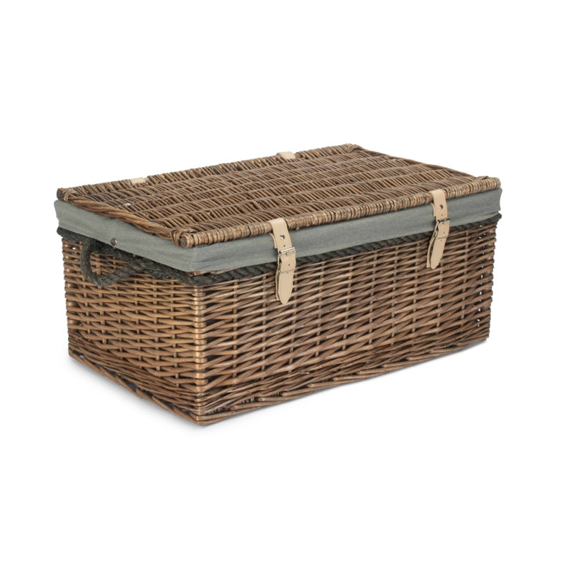 Bay Isle Home Wilow Decorative Basket, 40" x 62" x 29", Antique Wash/Grey, 7192