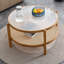 Table de salon moderne simple circulaire à double couche, table de salon